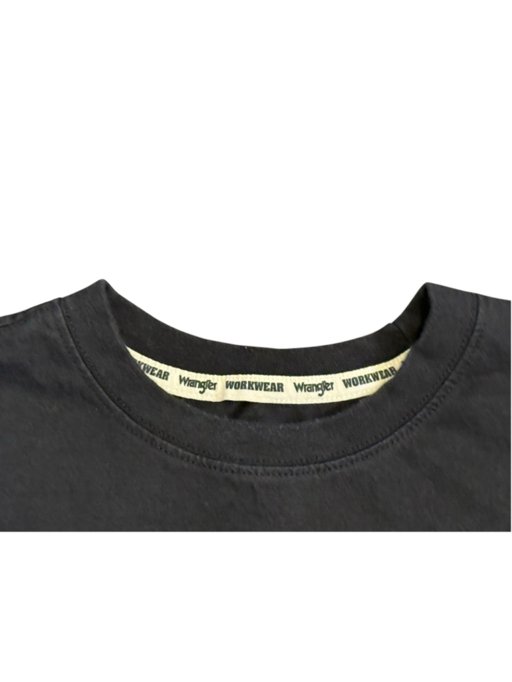 Wrangler Mens Workwear Pocket T Shirt Black Short Sleeve Crew Neck Sz M - Picture 4 of 6